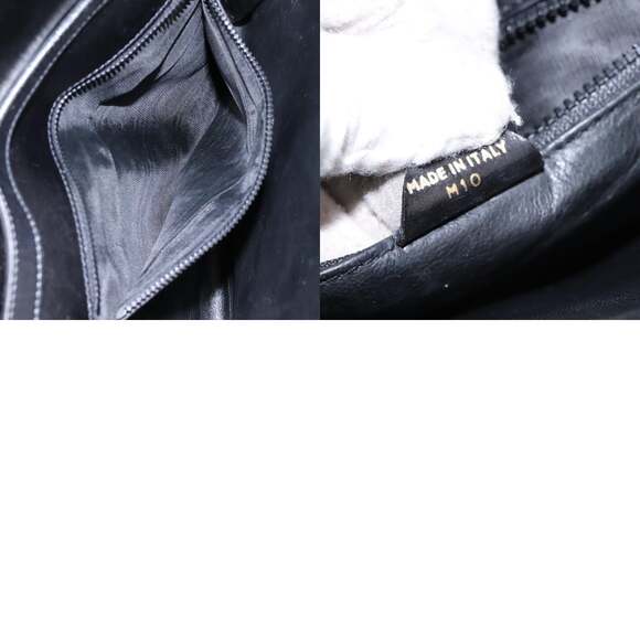 CELINE Circle Shoulder Bag Leather Black Gold - Picture 13 of 13